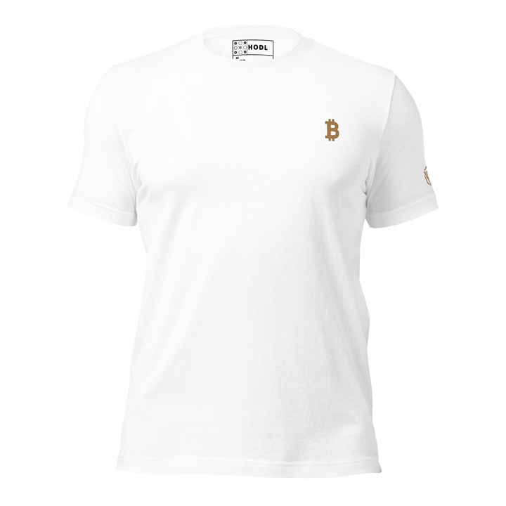 Bitcoin T-Shirt Gold embroidery unisex