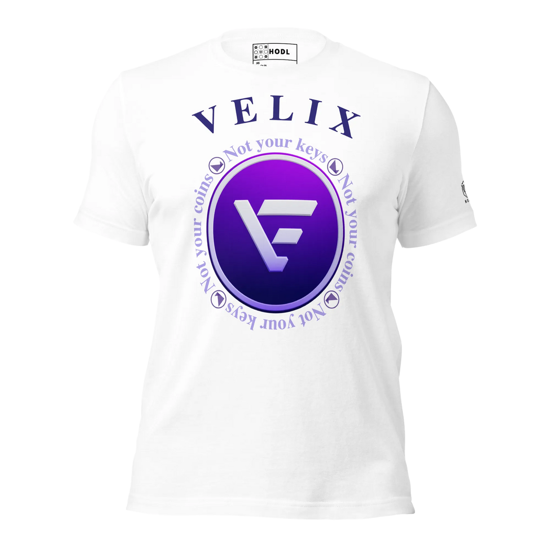 VELIX Shirt – Crypto Merch „Not Your Keys“ – Crypto T Shirt | HODL.ag