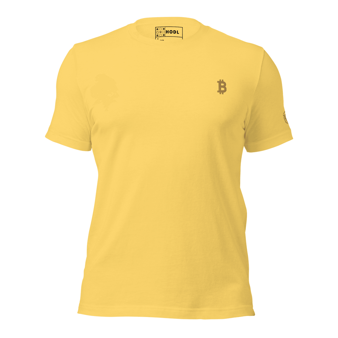 Bitcoin T-Shirt Gold embroidery unisex