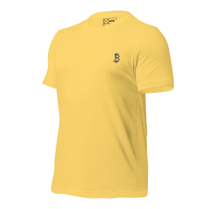 Bitcoin T-Shirt USA Edition – Linkes Brustlogo in Stick